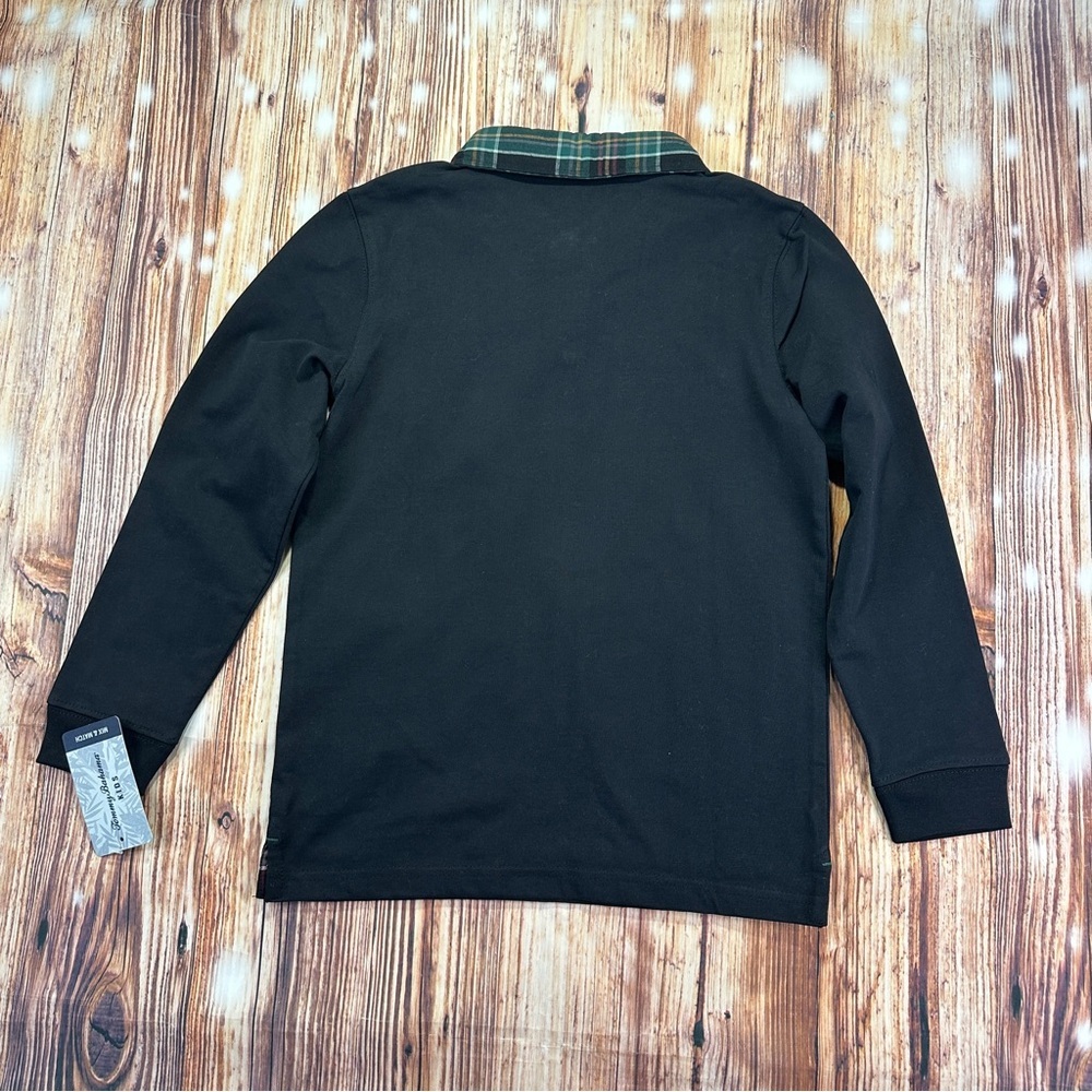 NWT Tommy Bahama Kids Plaid Collared Black Long-Sleeve Shirt - Medium 7/8 - Picture 5 of 12